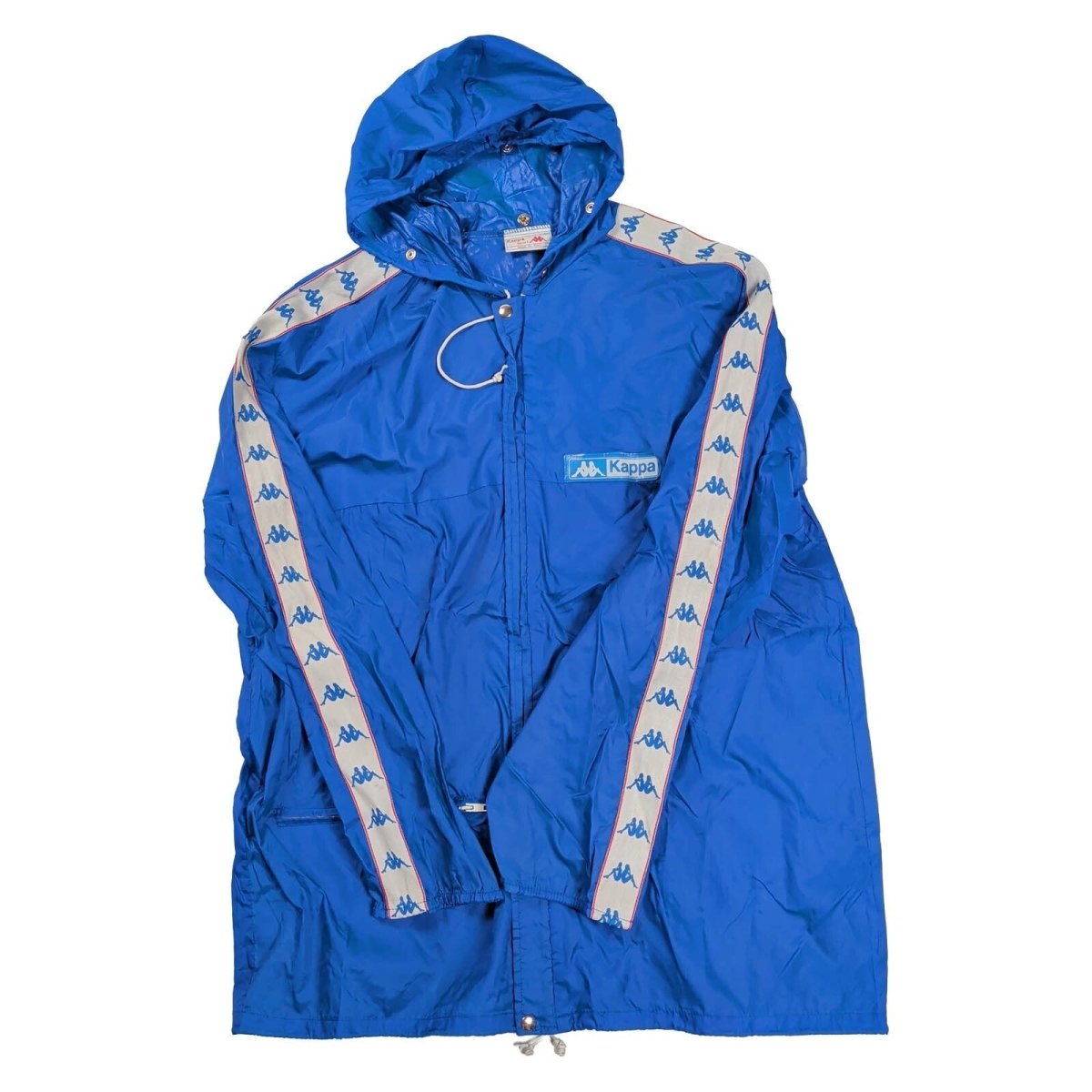 Vintage Kappa Men's Rain Jacket L Royal Blue Made in Italy – Jacket product photo 1 | RewearableUK