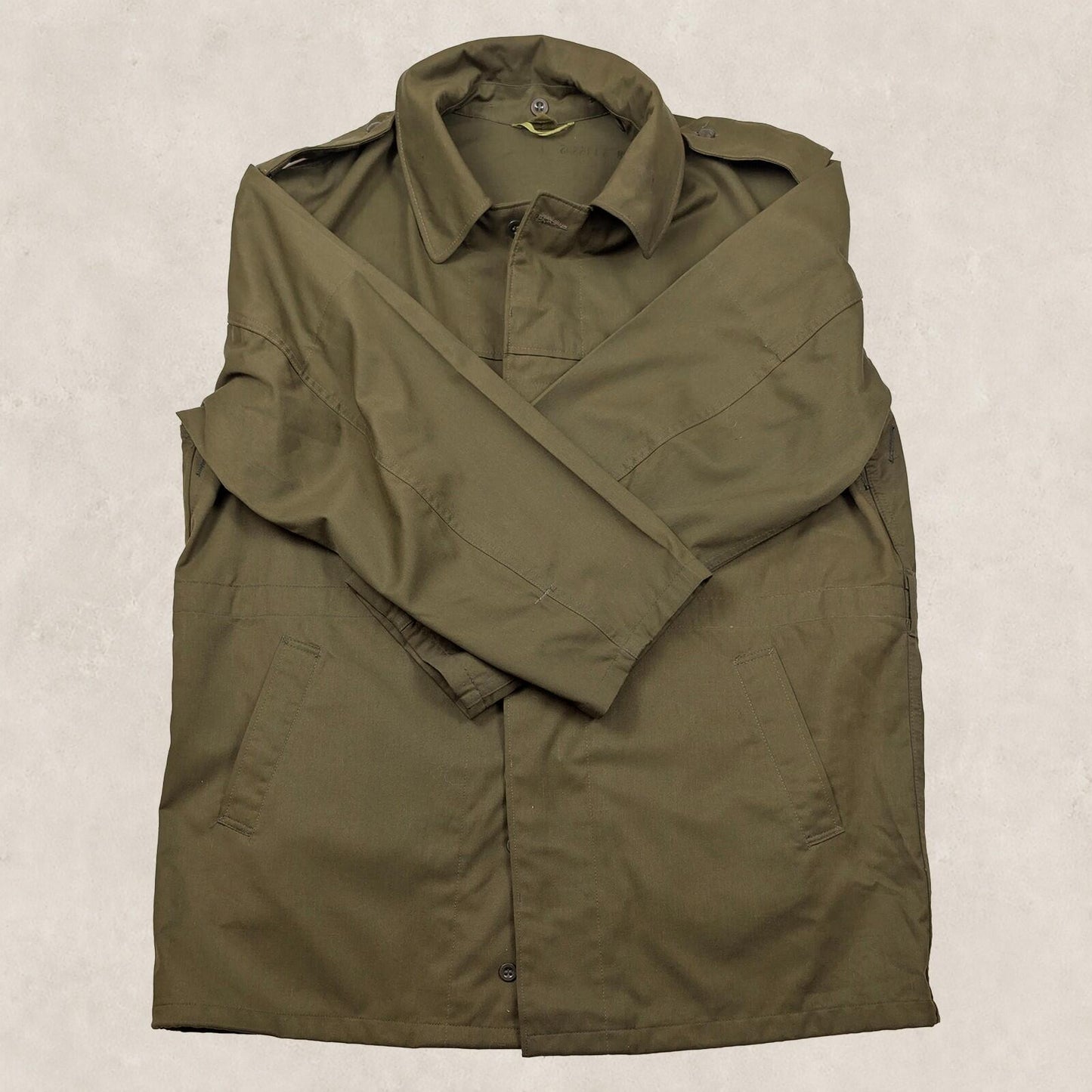 vintage military parka olive green original czechoslovakian army size 56 regular by RewearableUK – | RewearableUK