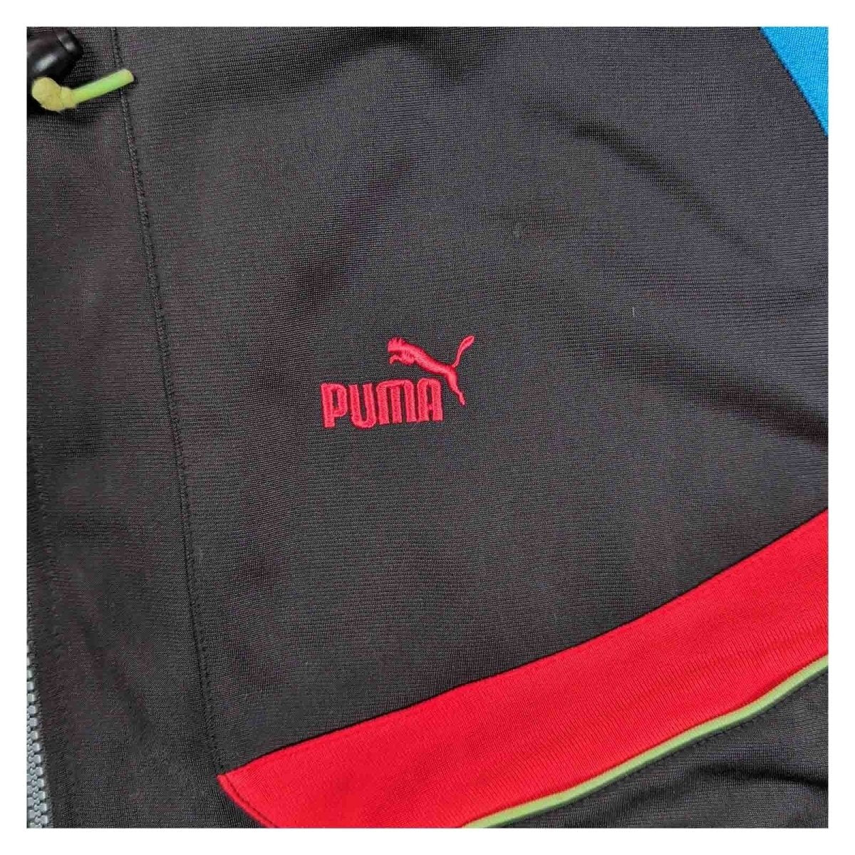 Vintage Puma Men's Track Jacket M Black Colourblock – Jacket product photo 3 | RewearableUK