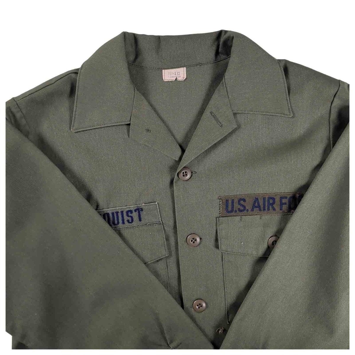 Vintage US Air Force OG-507 Utility Shirt 16.5 x 33 Large – product photo 2 | RewearableUK