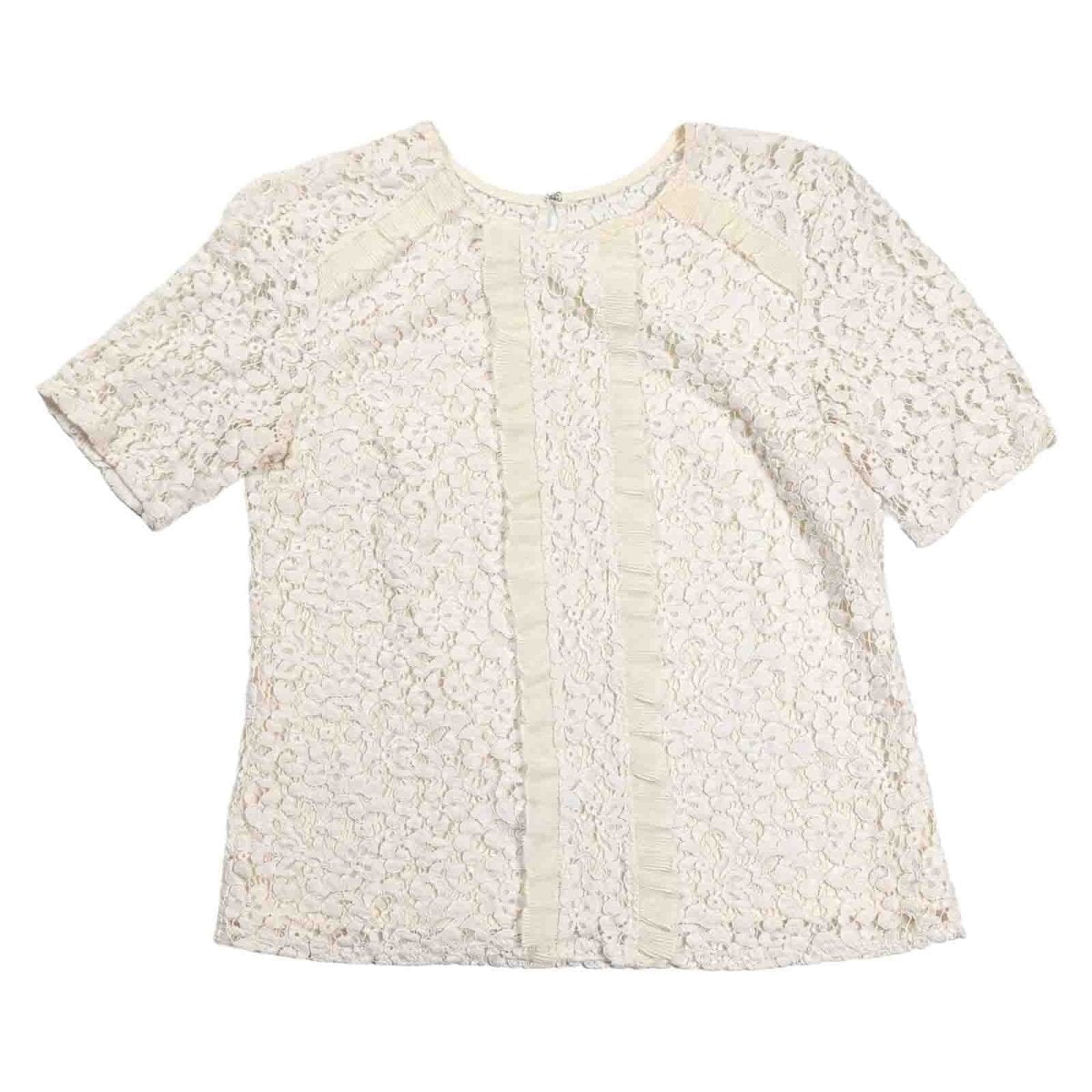 Warehouse Women's Lace Blouse UK 12 Ivory Cream – Blouse product photo 1 | RewearableUK