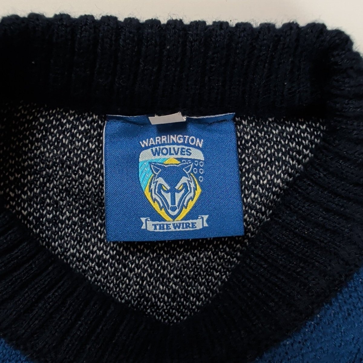 Warrington Wolves Christmas Jumper Medium Blue Rugby League Xmas Sweater – product photo 5 | RewearableUK