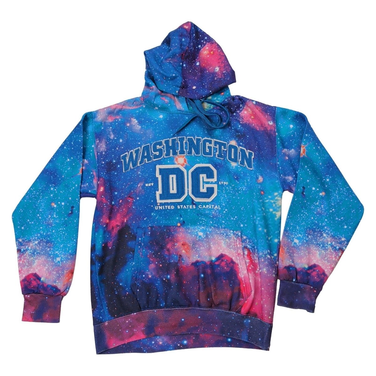 Washington DC Hoodie M Black Heavy Applique USA Capital Acrylic Pullover – product photo 1 | RewearableUK