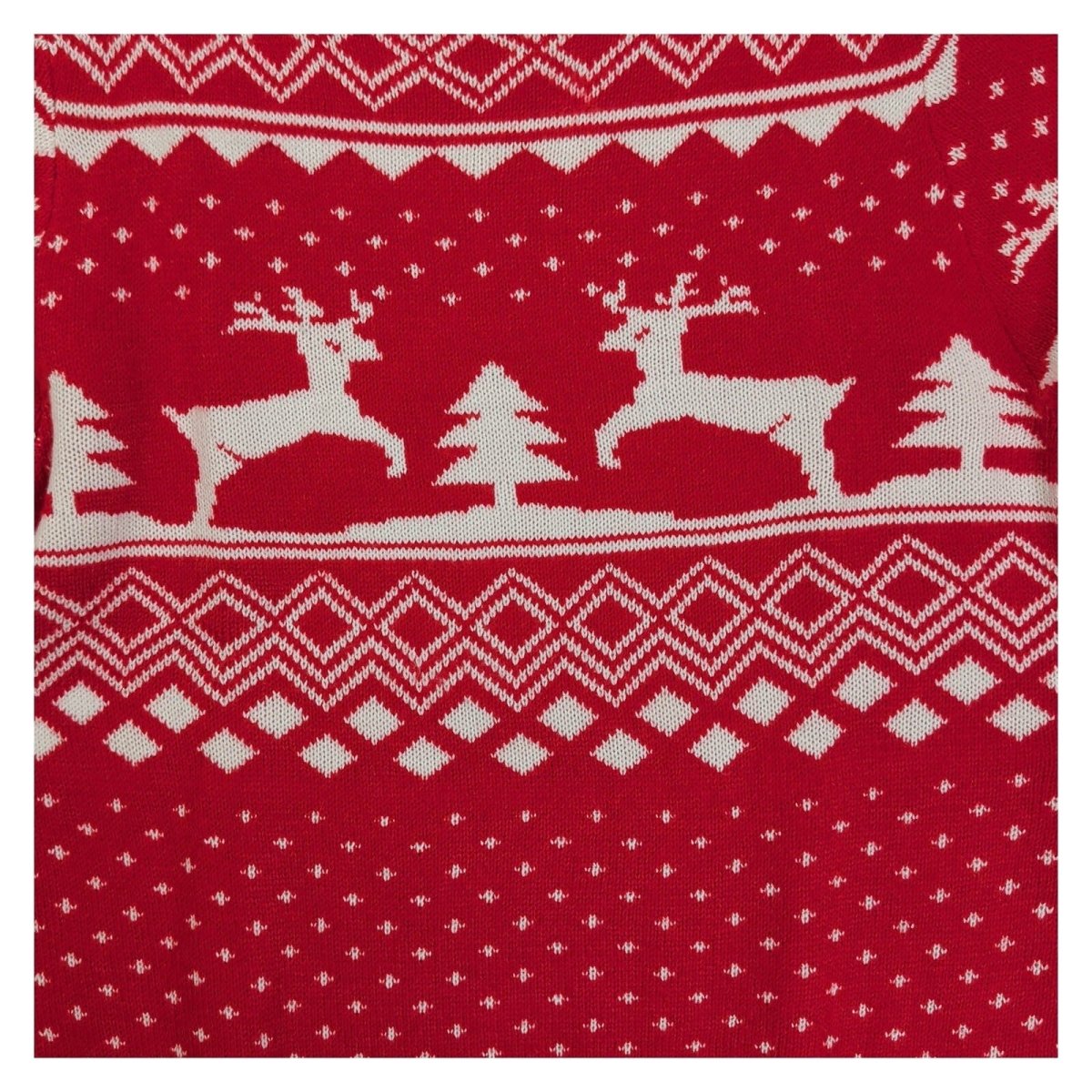 WestAce Women's Christmas Jumper XL Red Reindeer Fair Isle Knit – Christmas Jumper product photo 2 | RewearableUK