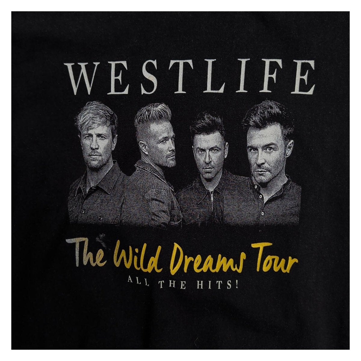 Westlife The Wild Dreams Tour T-Shirt M Black Double Sided Band Tee Flawed – product photo 3 | RewearableUK