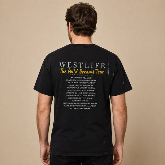 Westlife Wild Dreams Tour T-Shirt M Black Flawed – product photo 2 | RewearableUK