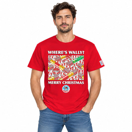 Where's Wally? Christmas T-Shirt L Red NWT – T-Shirt product photo 1 | RewearableUK