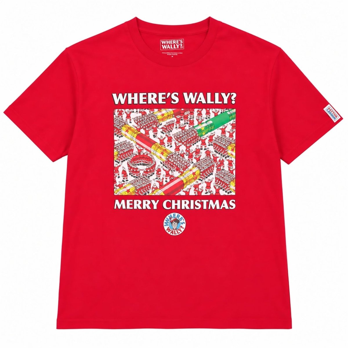 Where's Wally? Unisex T-Shirt large Red Merry Christmas Graphic – product photo 1 | RewearableUK