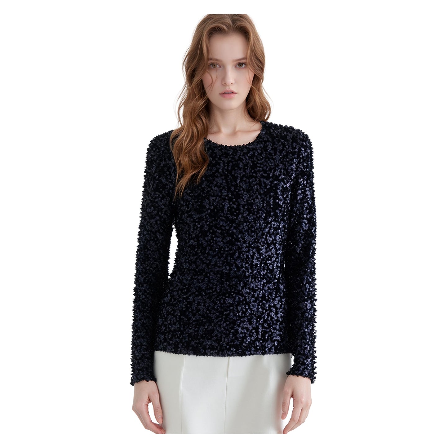 Whistles Sequin Embellished Jacket Navy Black | Women's UK 6 (XS) by Whistles – jacket | RewearableUK