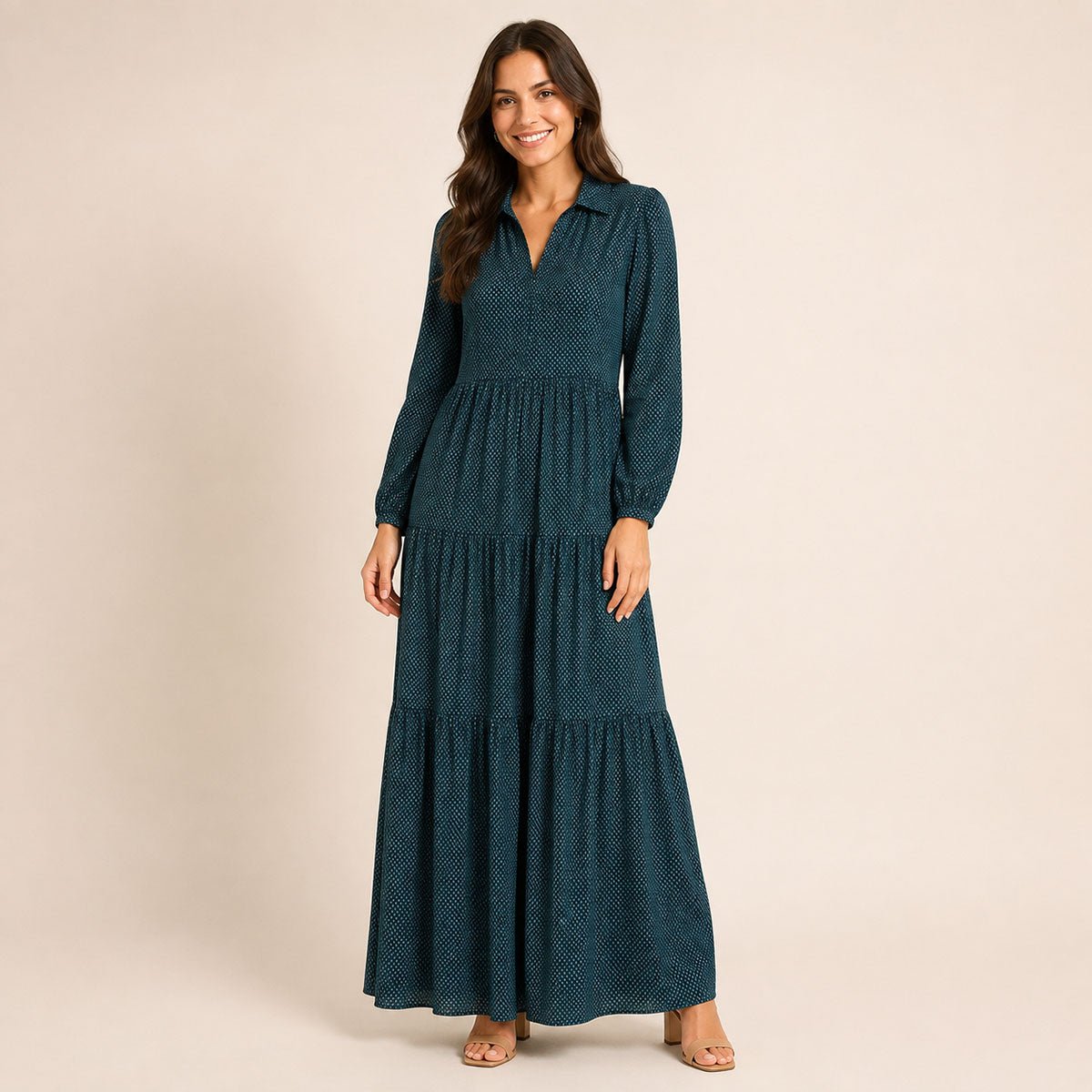 Whistles Vertical Dash Green Trapeze Midi Dress – UK 10 – Dresses product photo 1 | RewearableUK