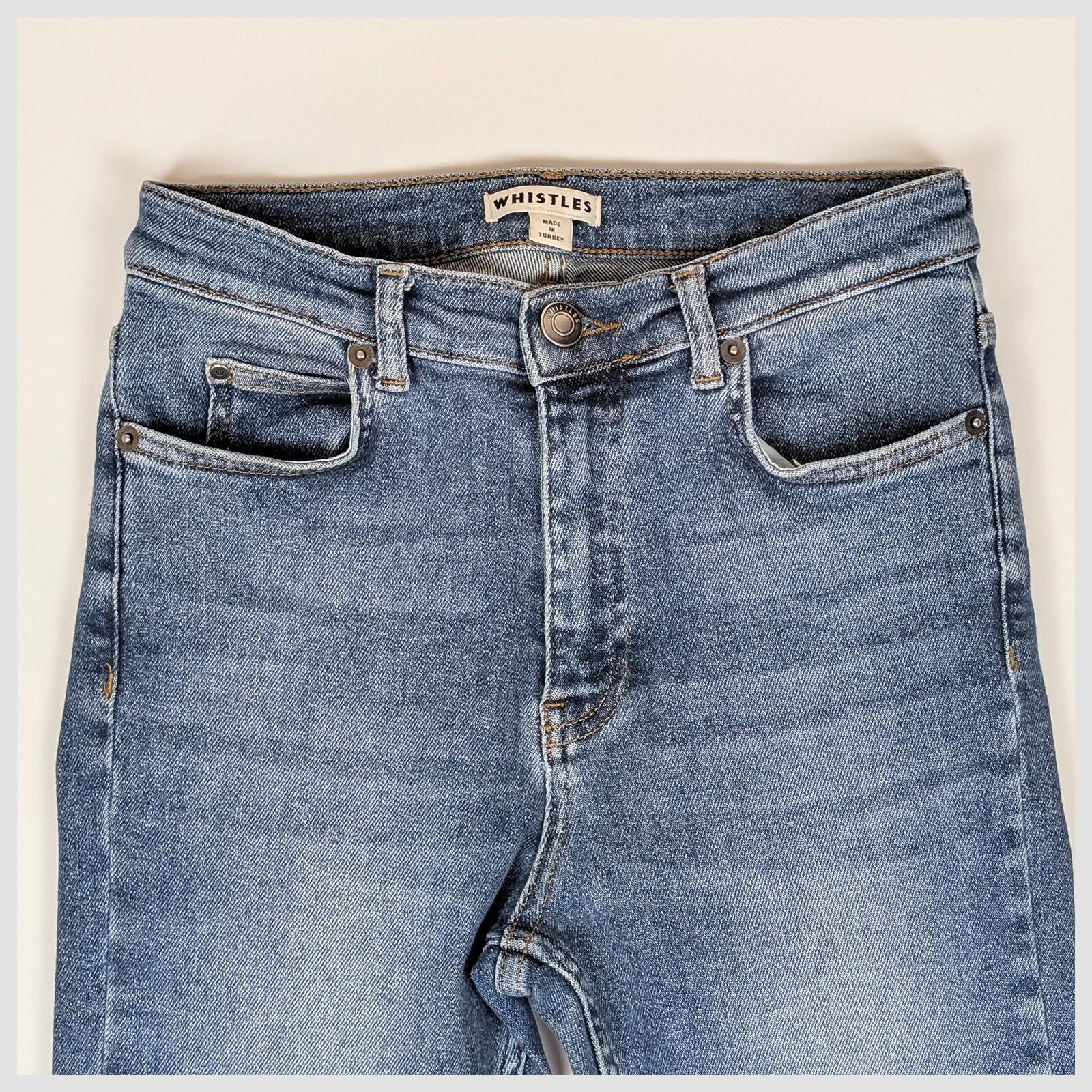 whistles womens blue denim jeans slim fit straight leg size 27 by Whistles – JEANS | RewearableUK