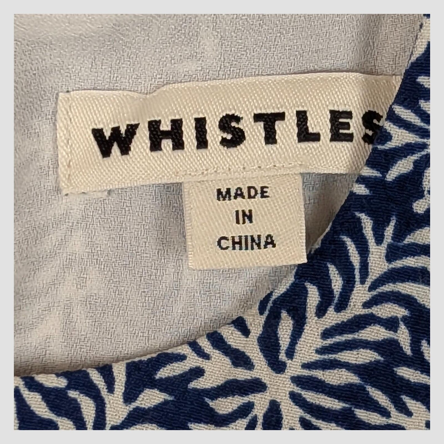 Whistles Womens Blue White Floral Print Midi Dress UK 10 Elegant Summer by Whistles – | RewearableUK