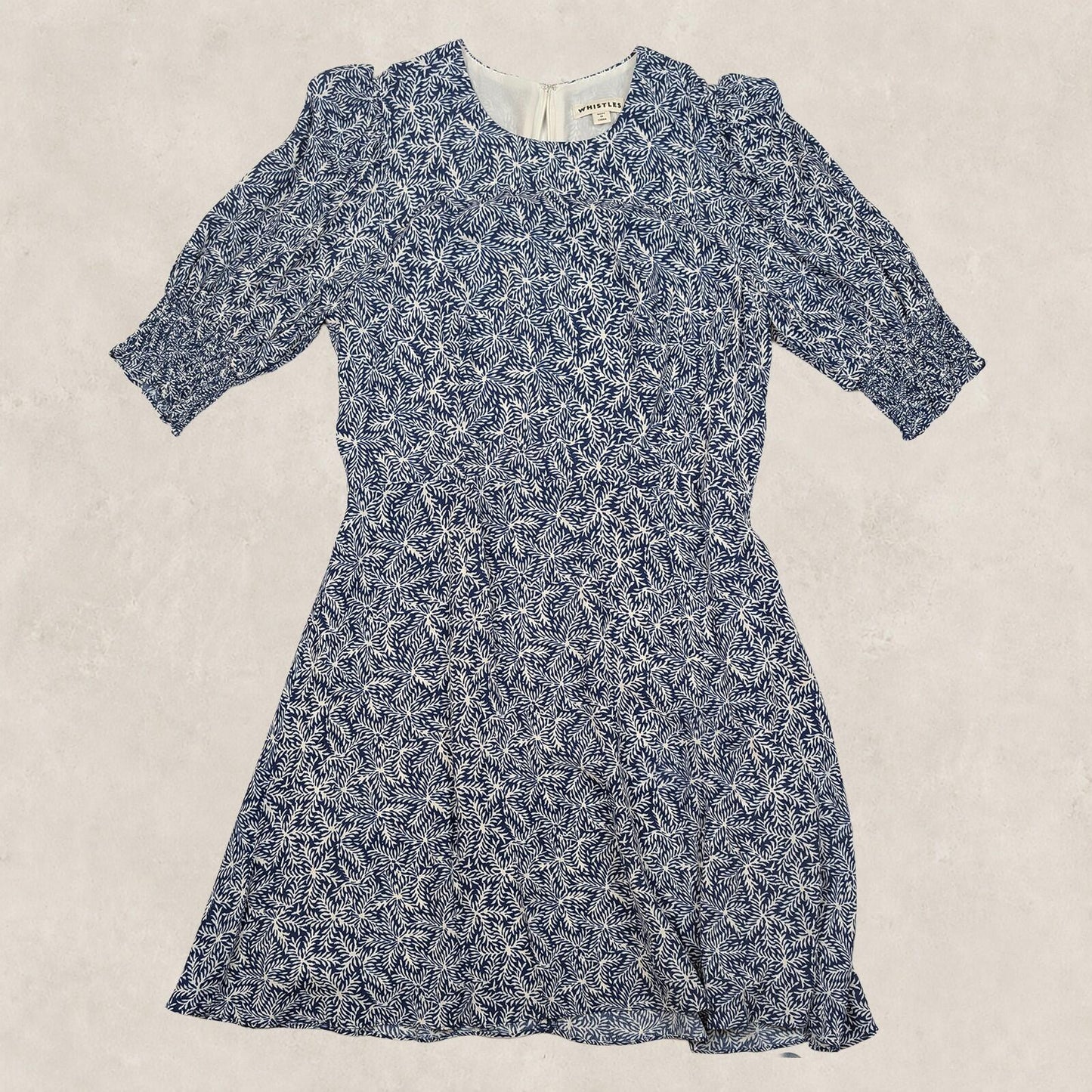 Whistles Womens Blue White Floral Print Midi Dress UK 10 Elegant Summer by Whistles – | RewearableUK