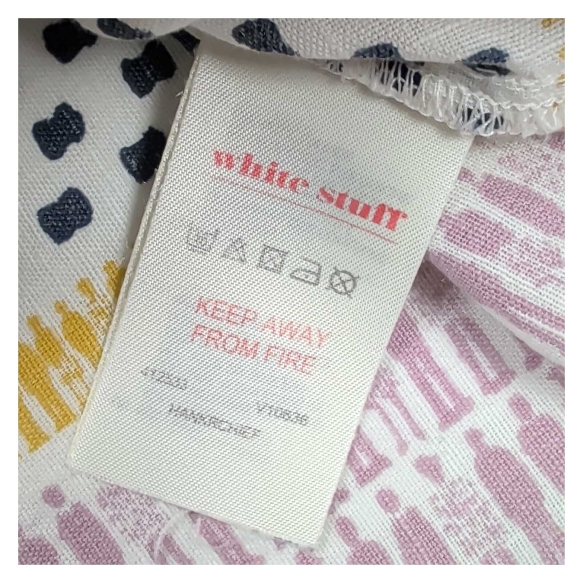 White Stuff Linen Cotton Tunic Top UK 14 Multicolour Square Neck Summer – product photo 3 | RewearableUK