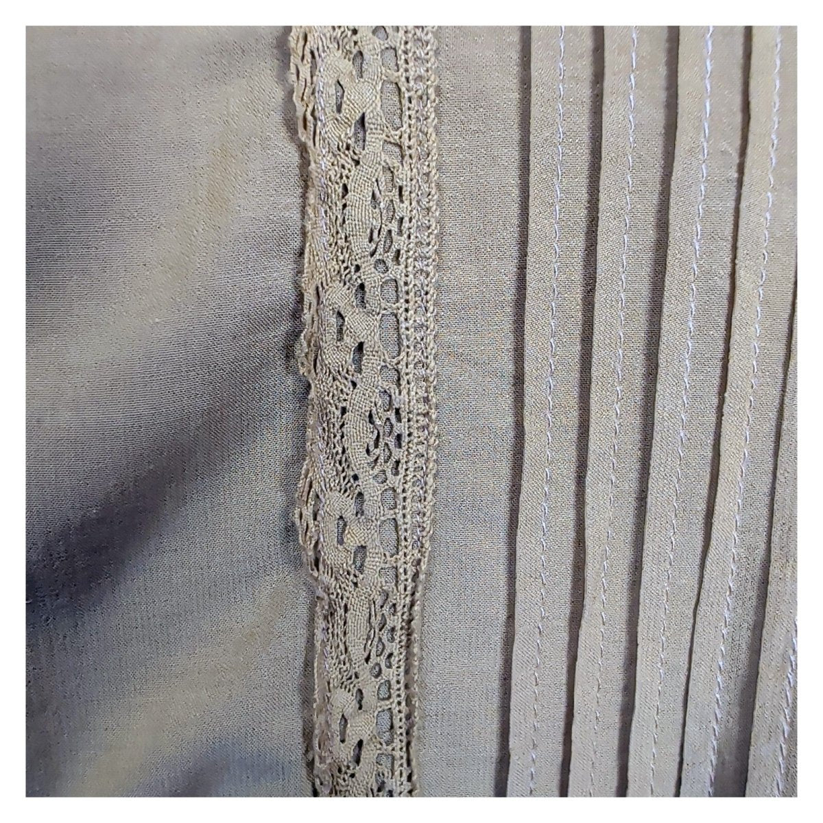 White Stuff Women's Mustard Yellow Lace Pintuck Blouse UK 16 Long Sleeve – product photo 5 | RewearableUK
