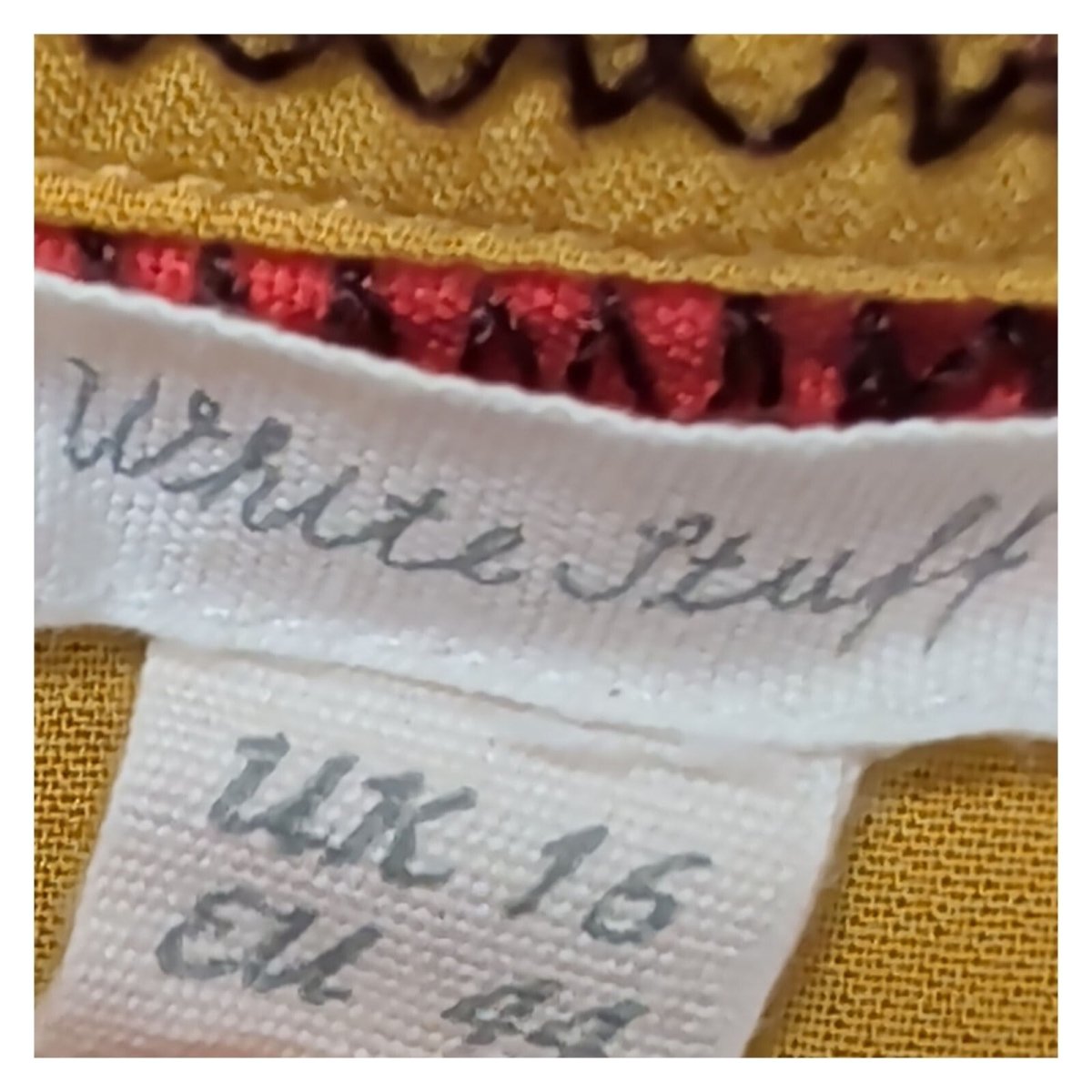 White Stuff Women's Mustard Yellow Lace Pintuck Blouse UK 16 Long Sleeve – product photo 7 | RewearableUK