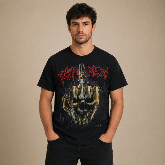 Wild Skull Graphic T-Shirt 3XL Black Double-Sided Biker Tee – Graphic T-Shirt product photo 1 | RewearableUK