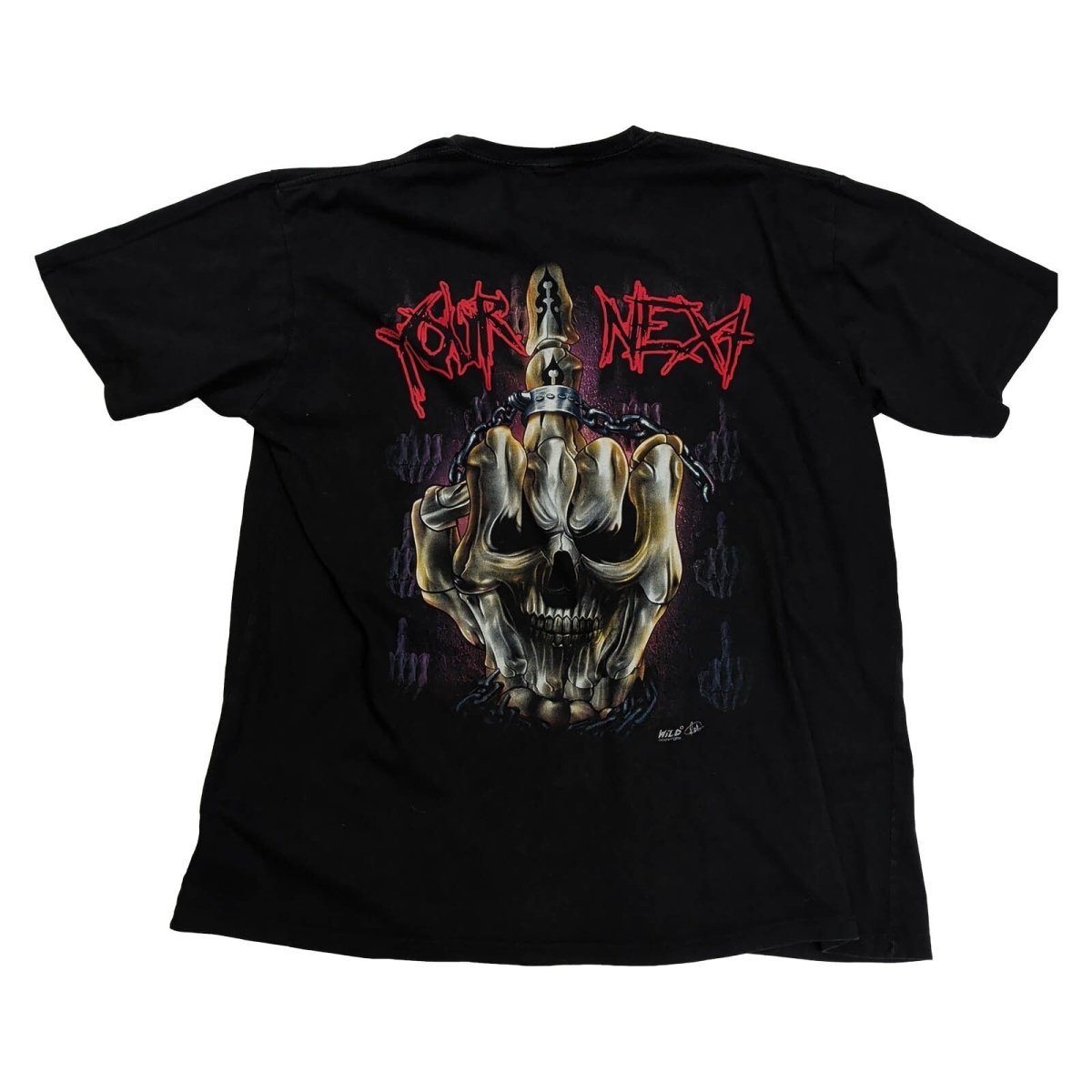 Wild Your Next Skull T-Shirt Mens 3XL Black Double Sided Gothic Biker Graphic – product photo 2 | RewearableUK