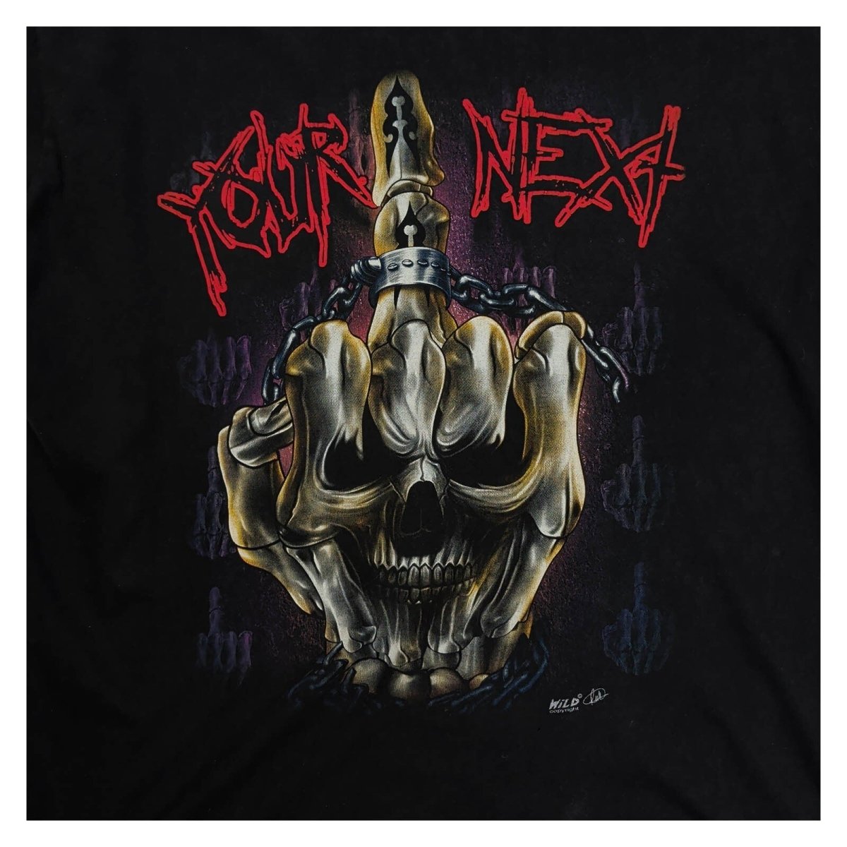 Wild Your Next Skull T-Shirt Mens 3XL Black Double Sided Gothic Biker Graphic – product photo 3 | RewearableUK