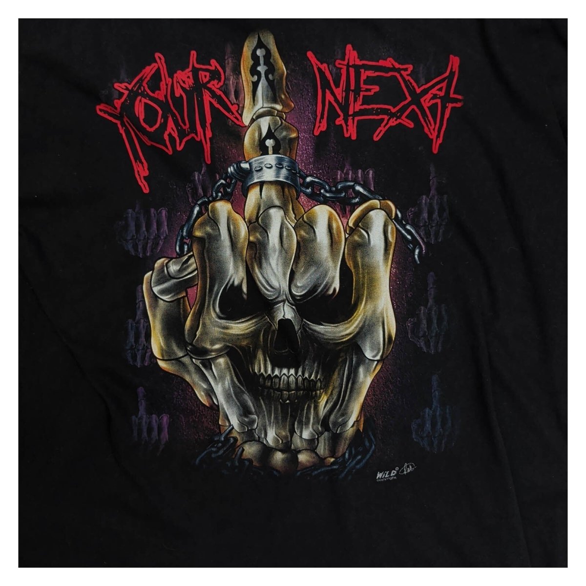 Wild Your Next Skull T-Shirt Mens 3XL Black Double Sided Gothic Biker Graphic – product photo 4 | RewearableUK