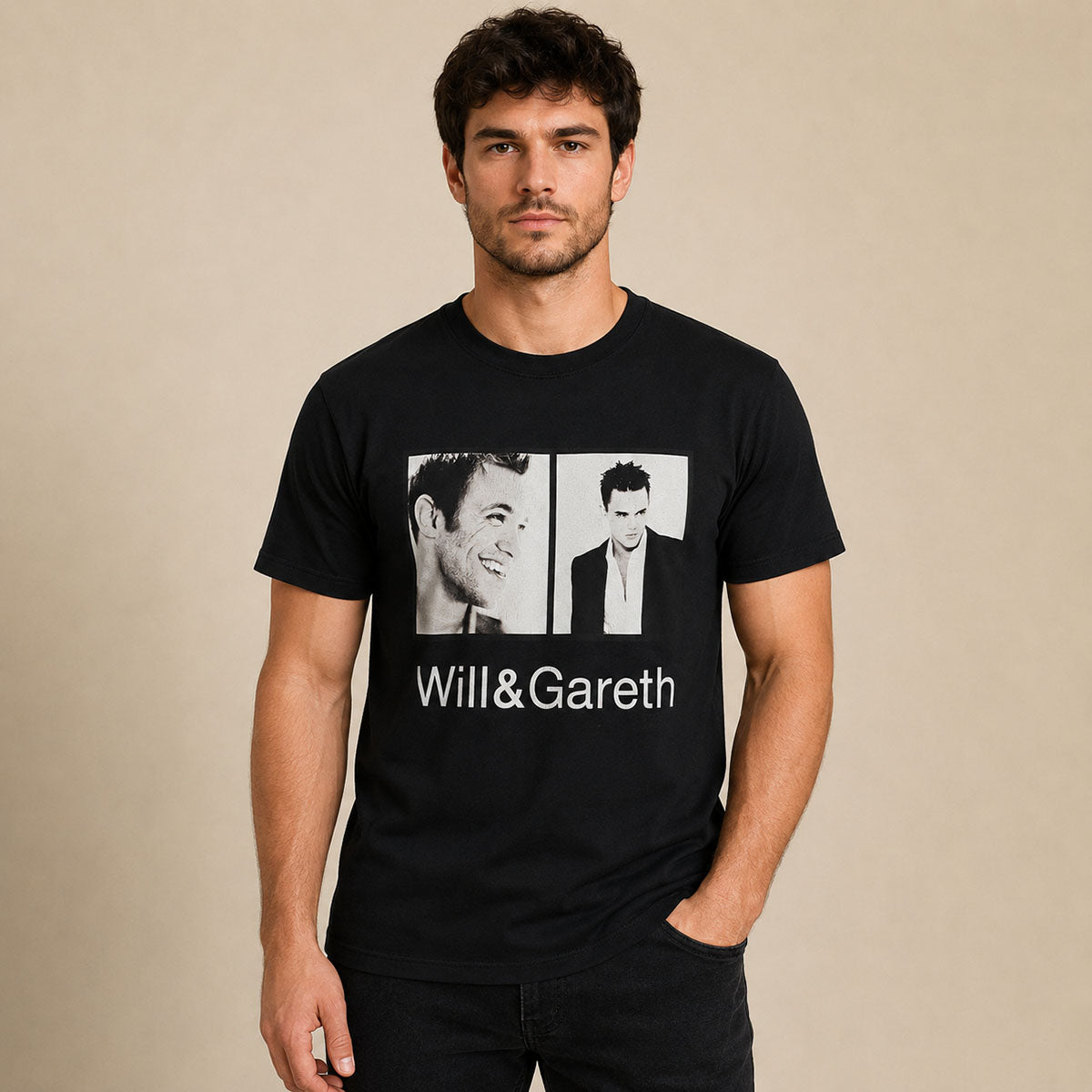 Will & Gareth Tour T-Shirt Kids 7-8 Black – Music T-Shirt product photo 1 | RewearableUK
