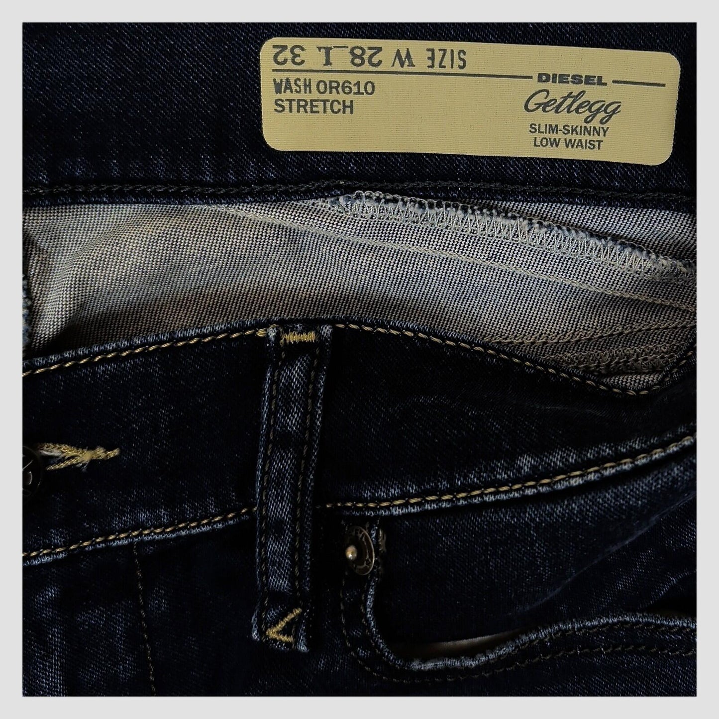 womens diesel getlegg slim skinny low waist stretch denim blue jeans w28 l32 by DIESEL – JEANS | RewearableUK