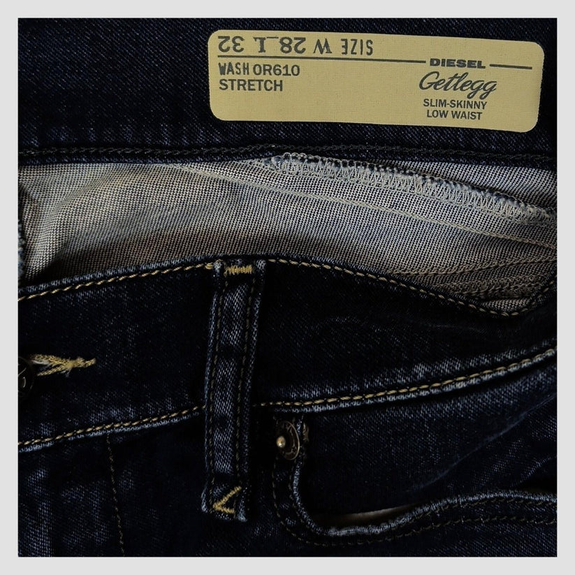 womens diesel getlegg slim skinny low waist stretch denim blue jeans w28 l32 by DIESEL – JEANS | RewearableUK