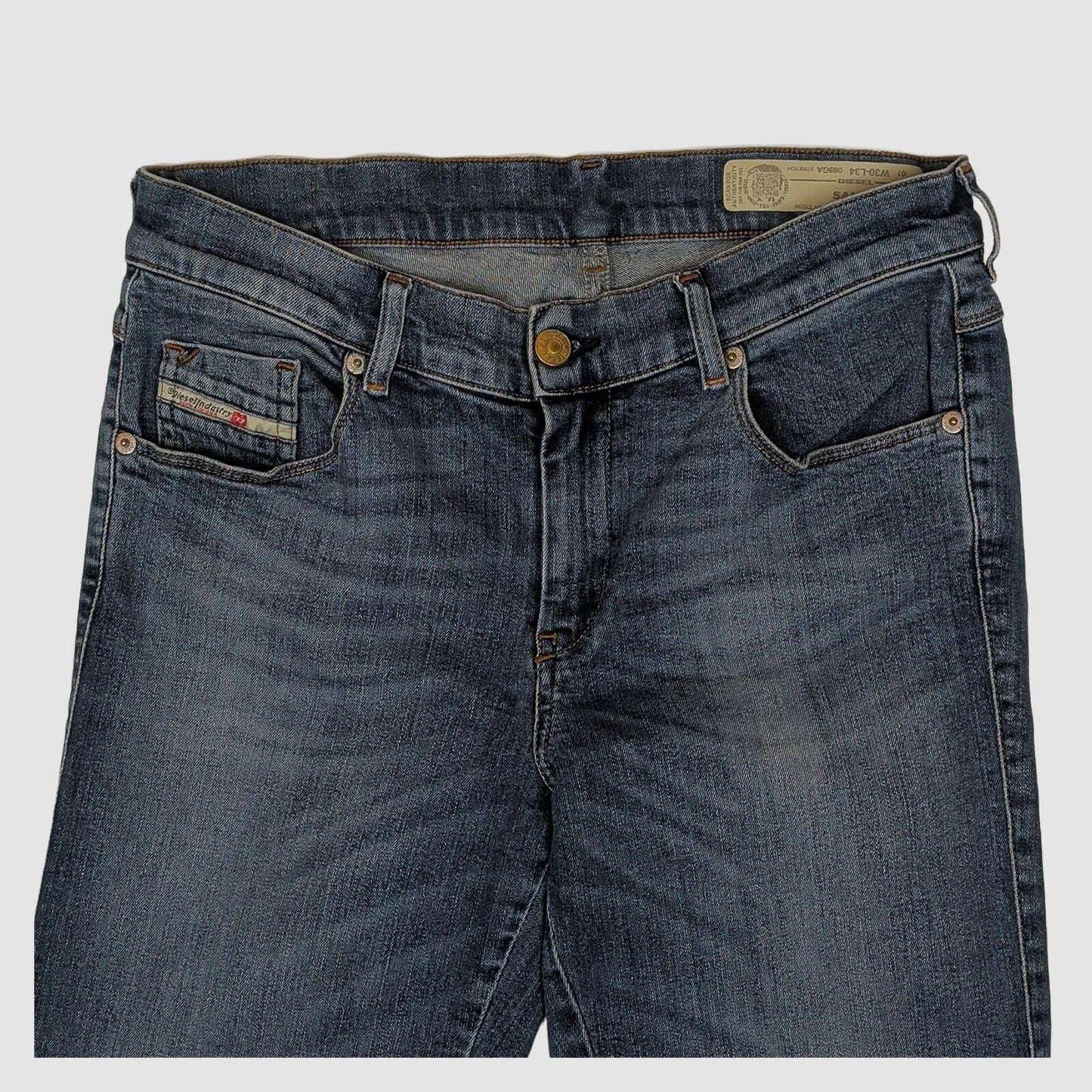 womens diesel sandy regular slim straight blue stretch denim jeans w 30 l34 by DIESEL – JEANS | RewearableUK