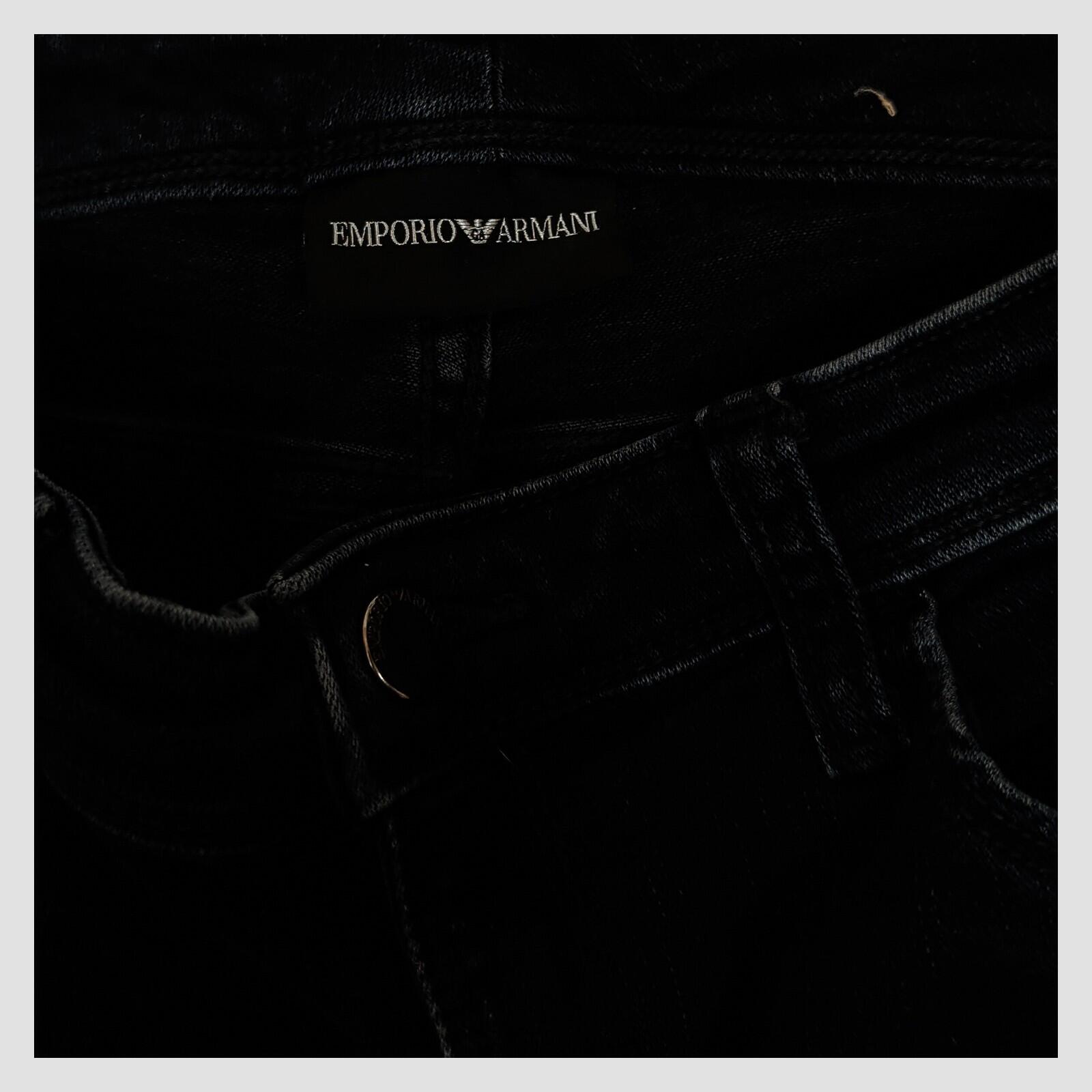 womens emporio armani ea logo mid rise skinny fit black denim jeans sz w 29 by Armani – JEANS | RewearableUK
