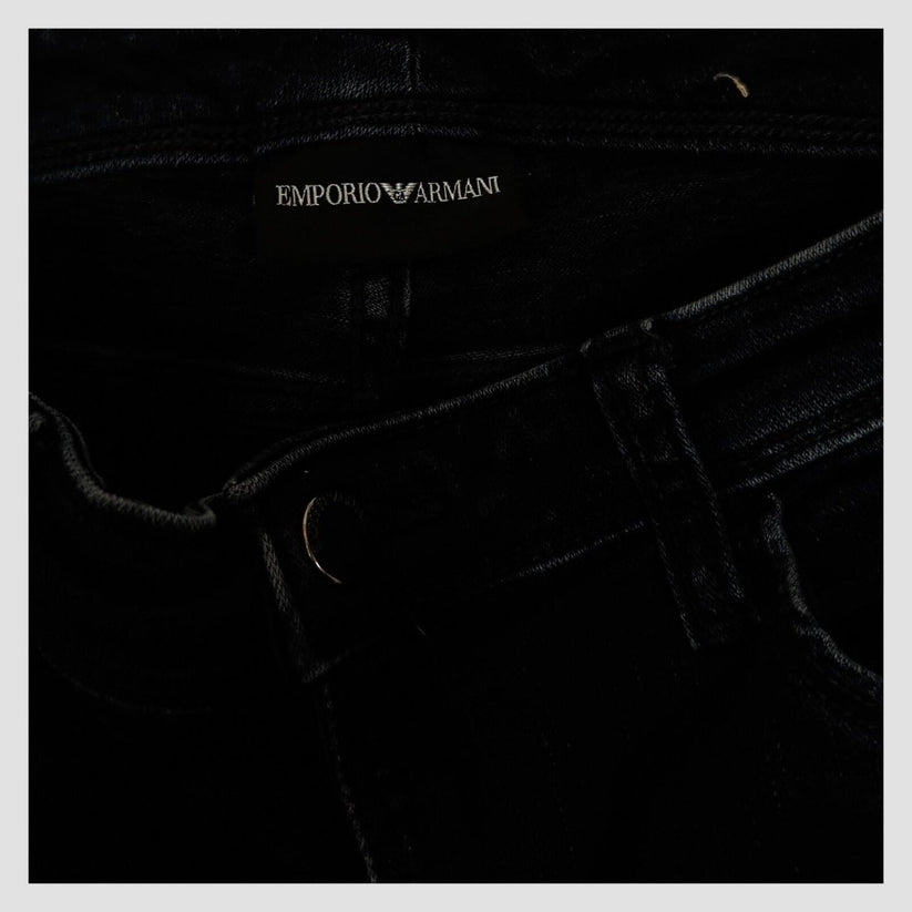 womens emporio armani ea logo mid rise skinny fit black denim jeans sz w 29 by Armani – JEANS | RewearableUK