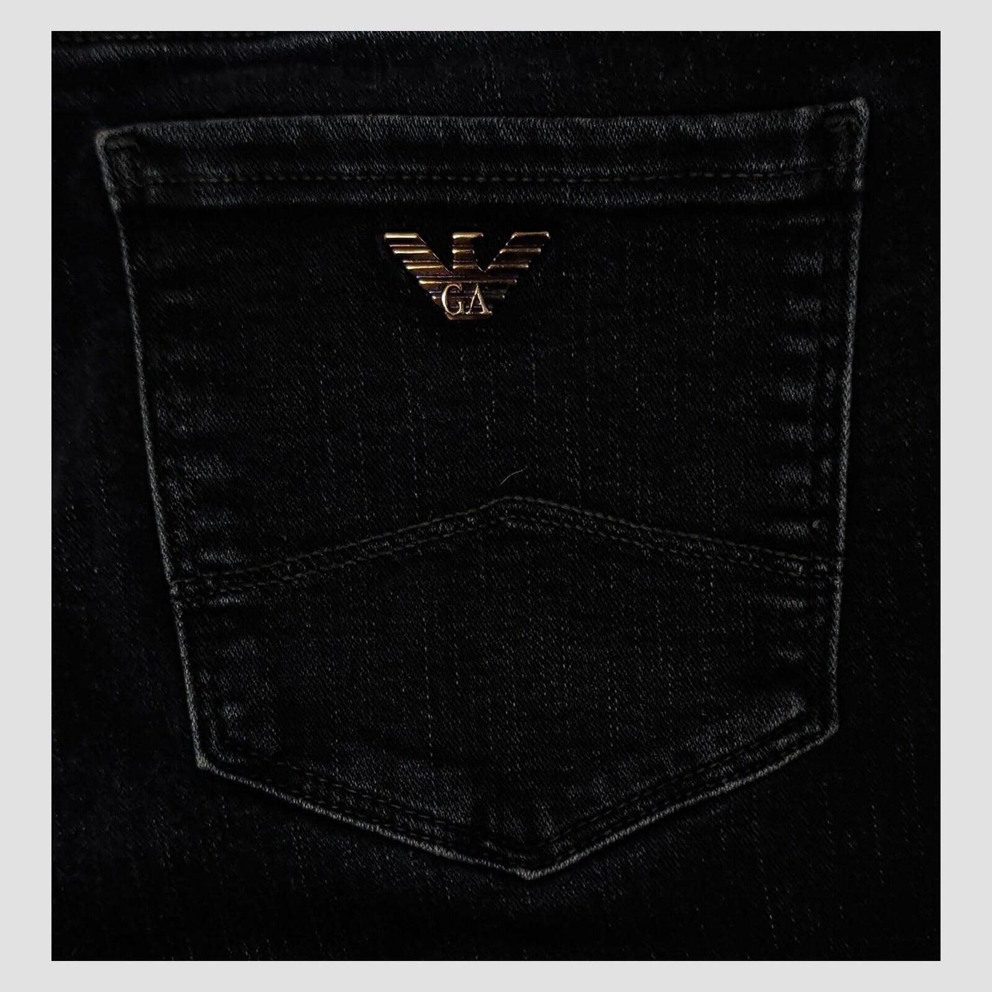womens emporio armani ea logo mid rise skinny fit black denim jeans sz w 29 by Armani – JEANS | RewearableUK