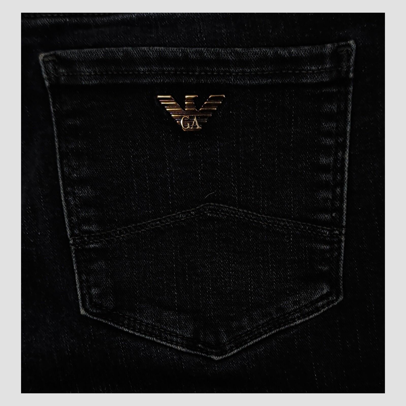womens emporio armani ea logo mid rise skinny fit black denim jeans sz w 29 by Armani – JEANS | RewearableUK