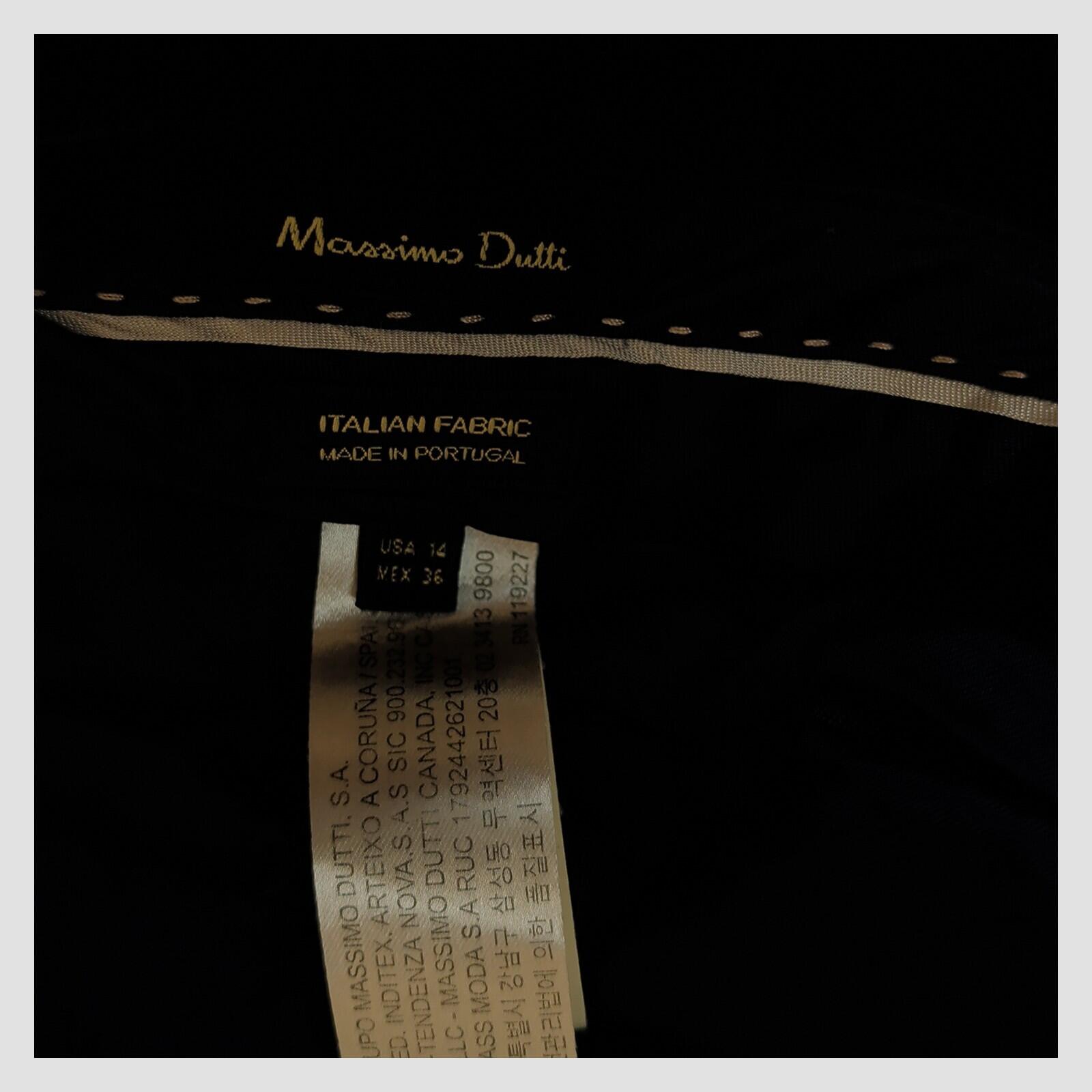 womens massimo dutti black tailored straight trousers pants usa 14 mex 36 by Massimo Dutti – SMART | RewearableUK