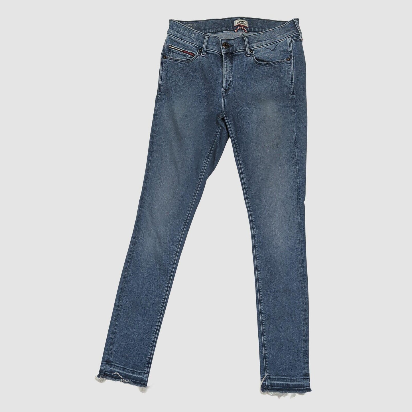 womens tommy jeans nora mid rise skinny blue stretch denim jeans w30 l30 by Tommy Hilfiger – JEANS | RewearableUK