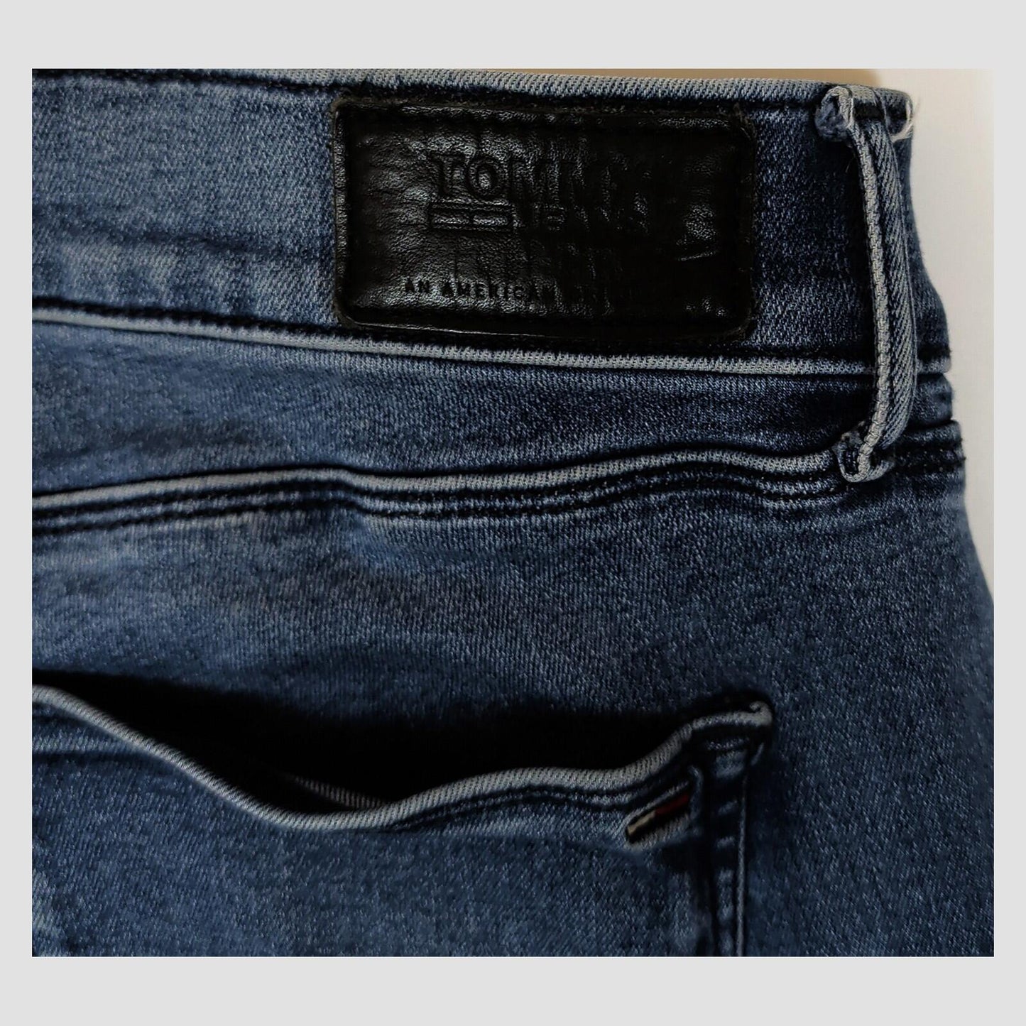 womens tommy jeans nora mid rise skinny blue stretch denim jeans w30 l30 by Tommy Hilfiger – JEANS | RewearableUK