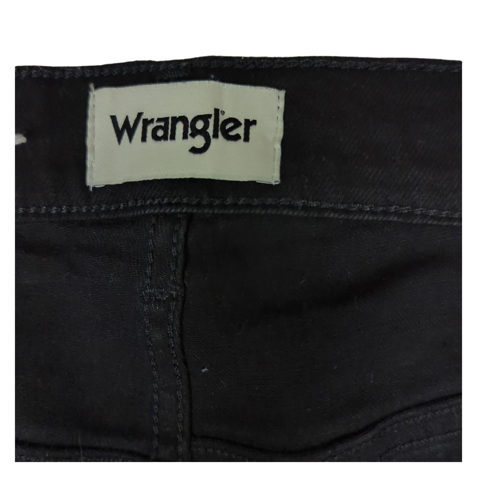 Wrangler Wrangler Arizona Mens Straight Fit Stretch Jeans W33 L30 Regular Black Denim JEANS RewearableUK