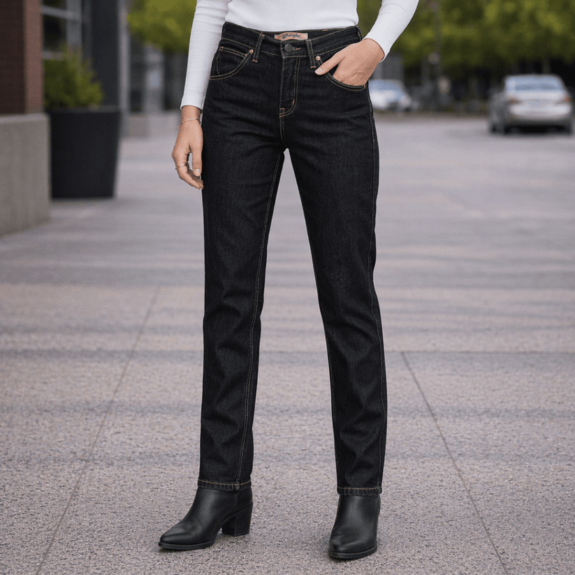 Wrangler Dark Blue Straight Jeans Women's W27 L34 by Wrangler – JEANS | RewearableUK