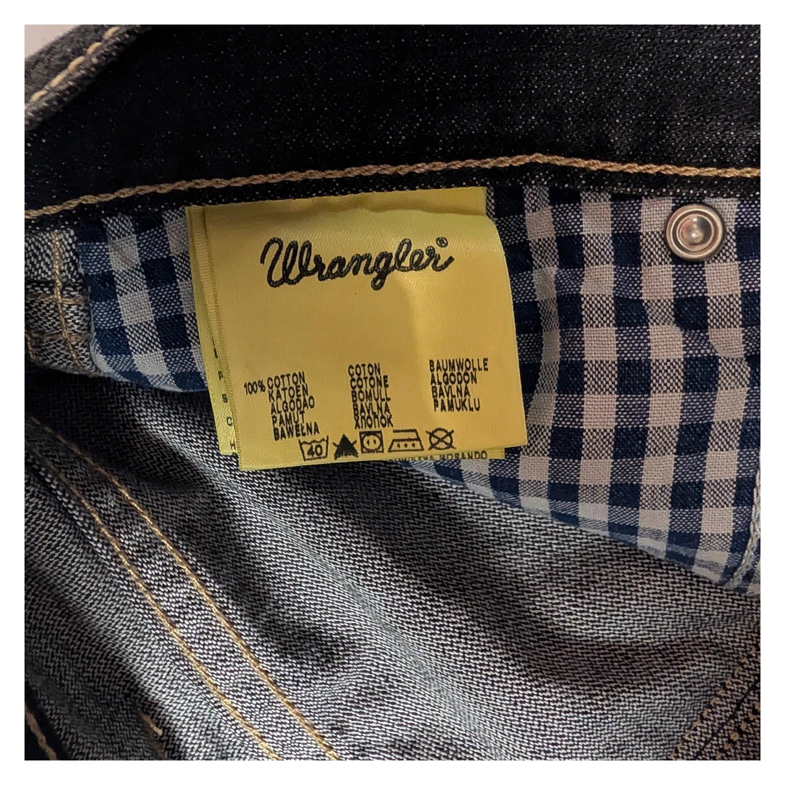 Wrangler Jeans Women's Size W27 L34 Dark Blue Rinse 100% Cotton Button Fly Strai by Wrangler – | RewearableUK