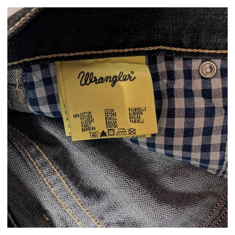 Wrangler Jeans Women's Size W27 L34 Dark Blue Rinse 100% Cotton Button Fly Strai by Wrangler – | RewearableUK