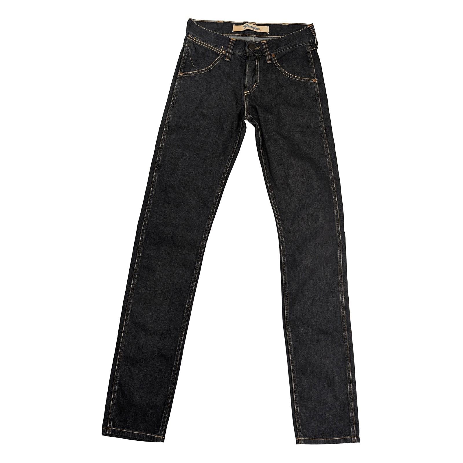 Wrangler Jeans Women's Size W27 L34 Dark Blue Rinse 100% Cotton Button Fly Strai by Wrangler – | RewearableUK
