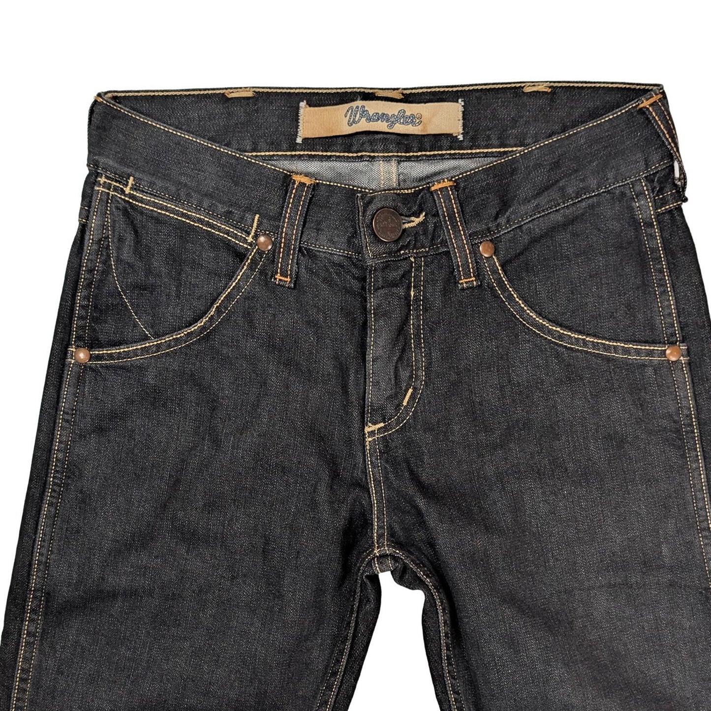 Wrangler Jeans Women's Size W27 L34 Dark Blue Rinse 100% Cotton Button Fly Strai by Wrangler – | RewearableUK