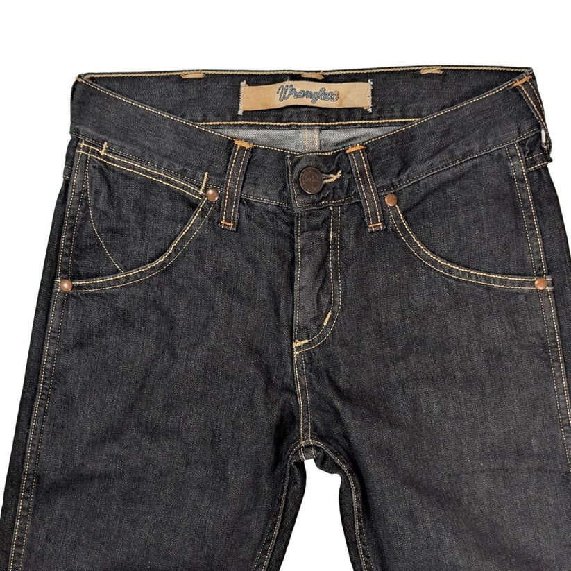 Wrangler Jeans Women's Size W27 L34 Dark Blue Rinse 100% Cotton Button Fly Strai by Wrangler – | RewearableUK