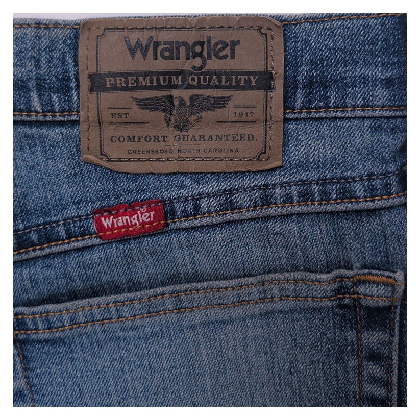 Wrangler Men's Jeans W32 L30 Light Blue Faded Straight Leg Stretch Denim – product photo 8 | RewearableUK
