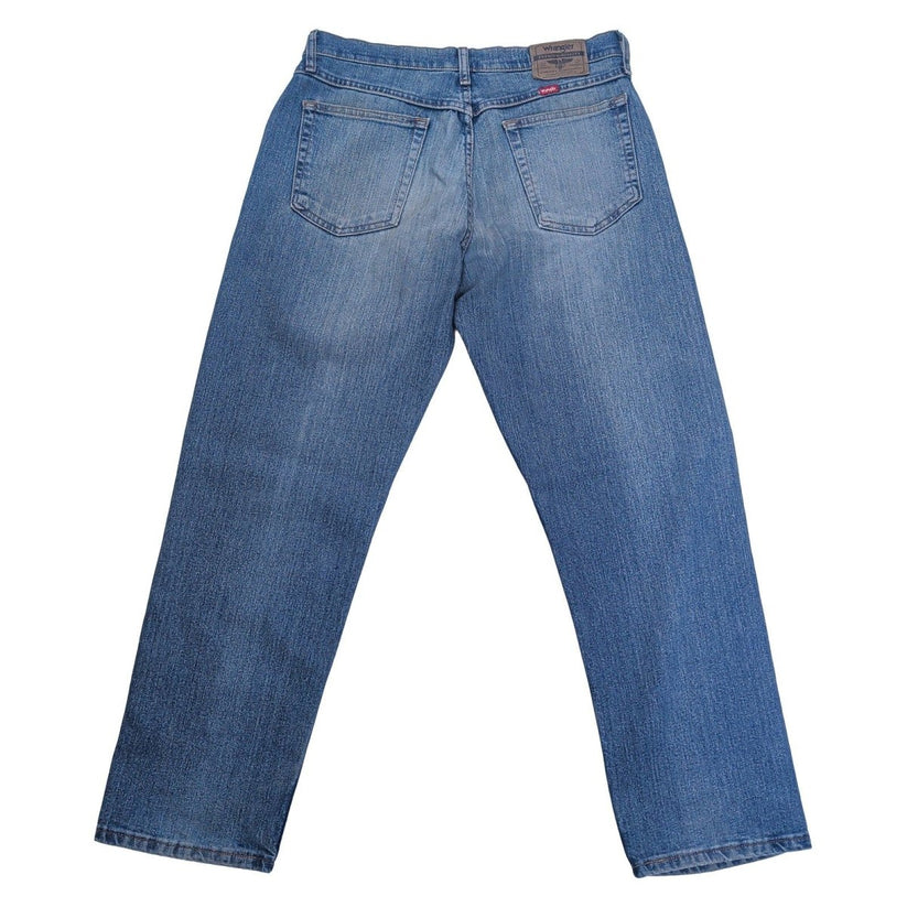 Wrangler Men's Jeans W32 L30 Light Blue Faded Straight Leg Stretch Denim – product photo 7 | RewearableUK