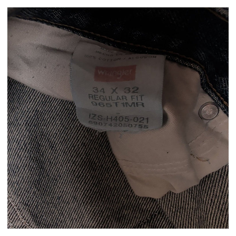 Wrangler Men's Jeans W34 L32 Blue Denim Regular Fit Straight Leg 966TMR – product photo 5 | RewearableUK