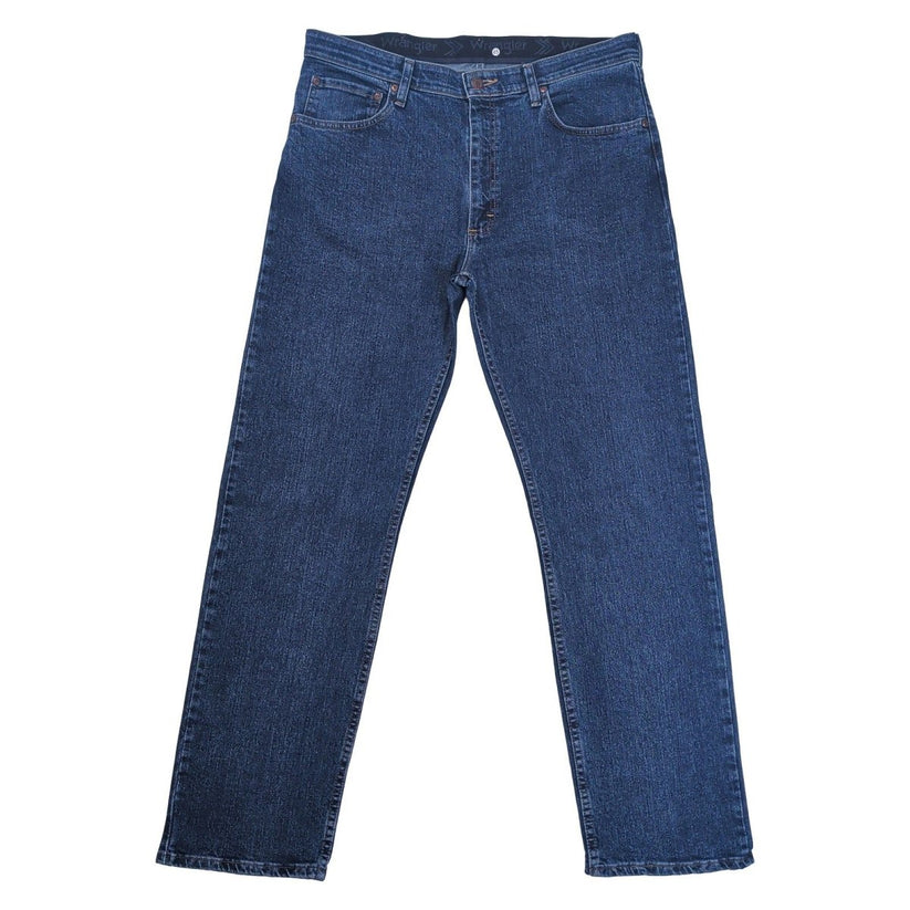 Wrangler Men's Jeans W34 L32 Blue Denim Straight Leg Stretch 5 Pocket – product photo 2 | RewearableUK