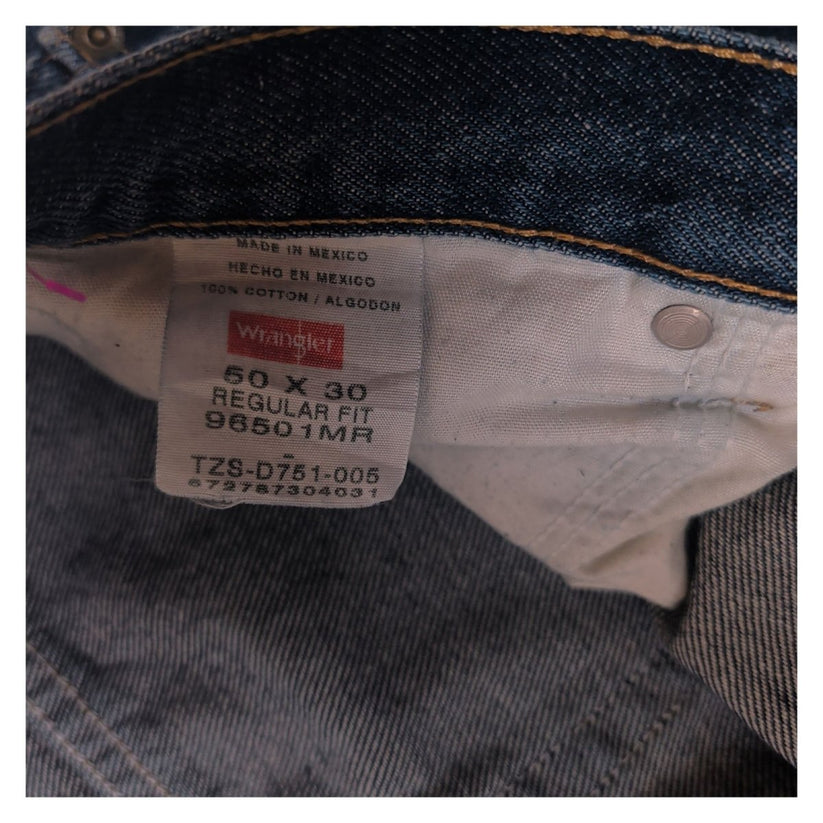 Wrangler Men's Regular Fit Jeans W50 L30 Blue Denim Straight Leg 96501MR – product photo 5 | RewearableUK
