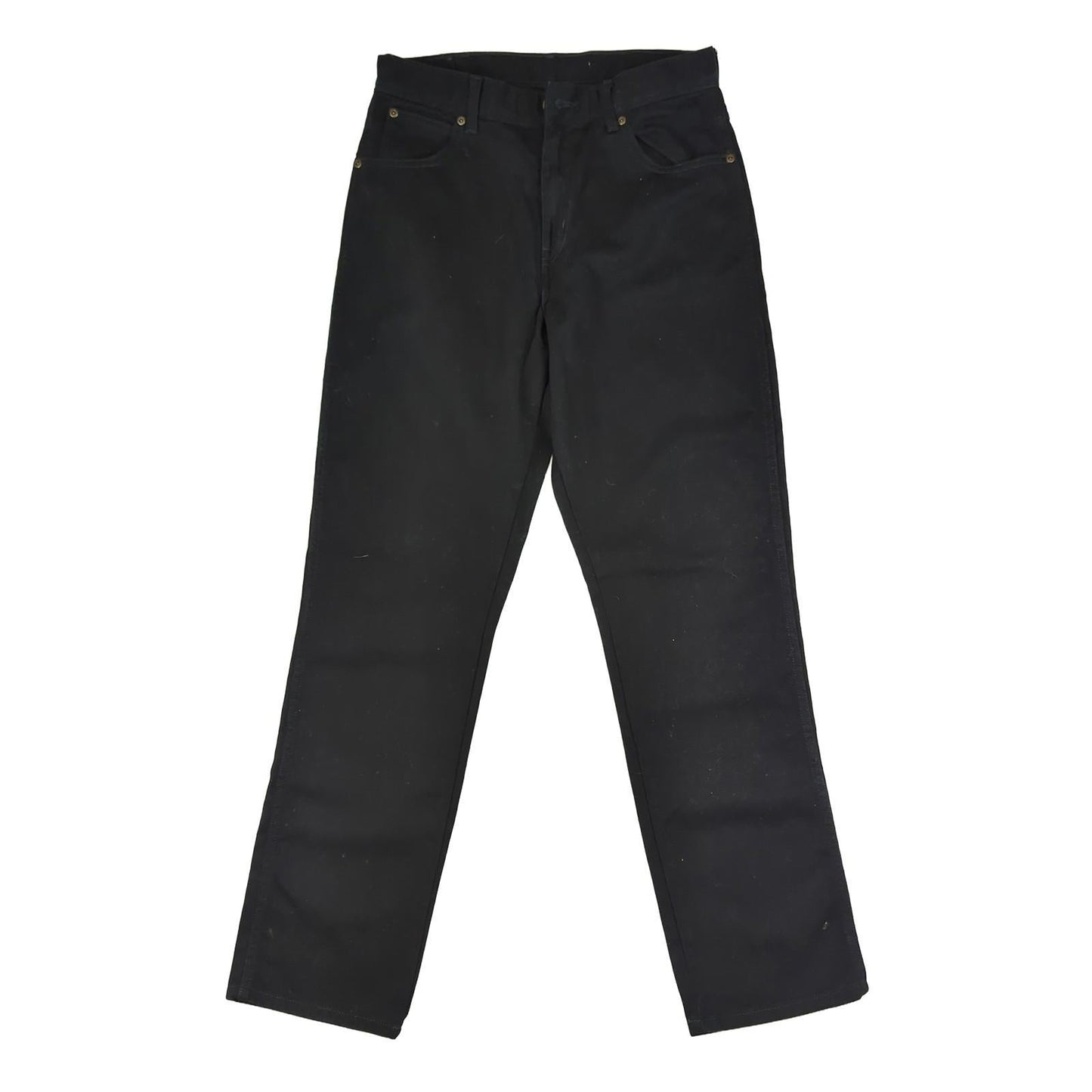 Wrangler Wrangler Mens Regular Fit Straight Leg Jeans W32 L32 Classic Black Cotton Denim JEANS RewearableUK