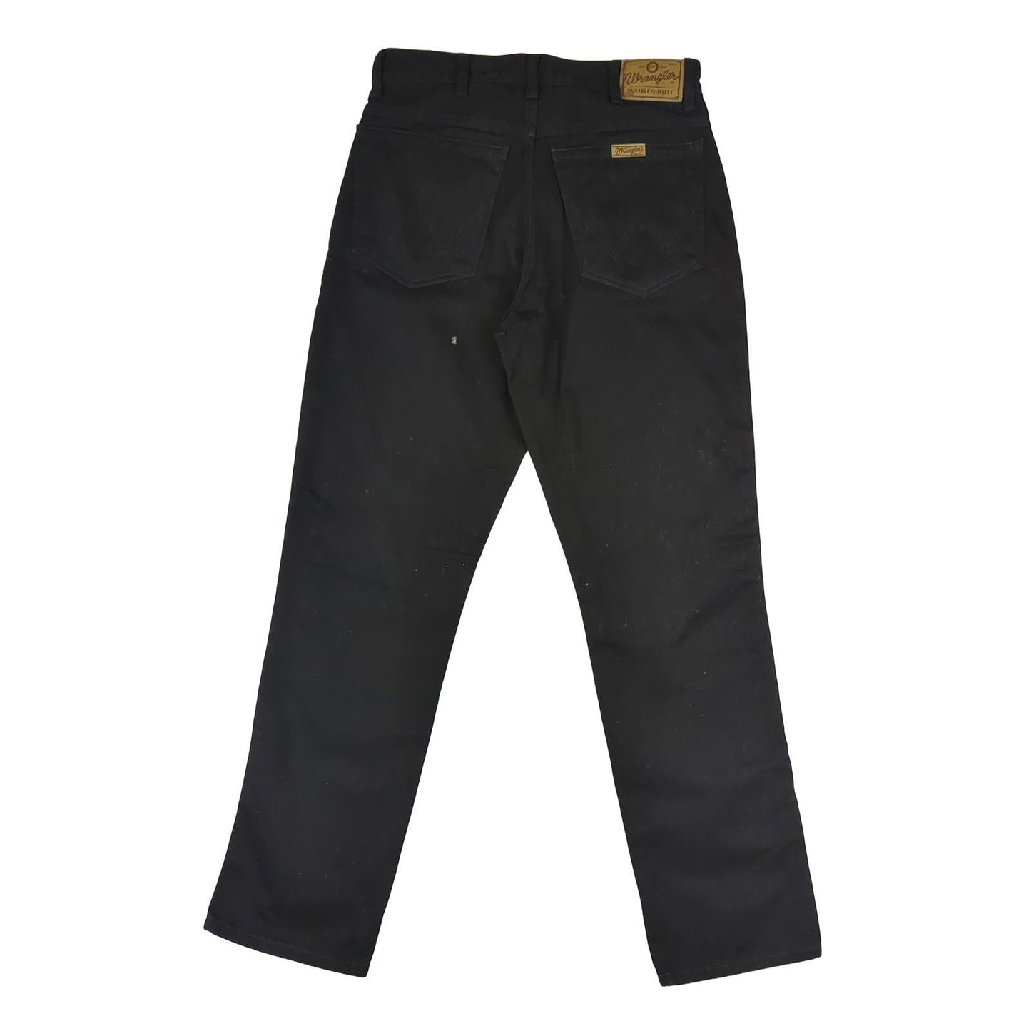 Wrangler Wrangler Mens Regular Fit Straight Leg Jeans W32 L32 Classic Black Cotton Denim JEANS RewearableUK
