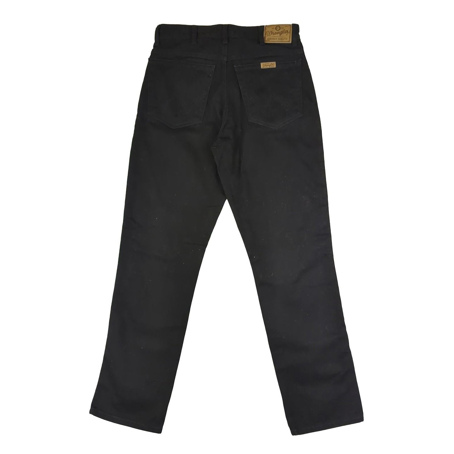 Wrangler Wrangler Mens Regular Fit Straight Leg Jeans W32 L32 Classic Black Cotton Denim JEANS RewearableUK